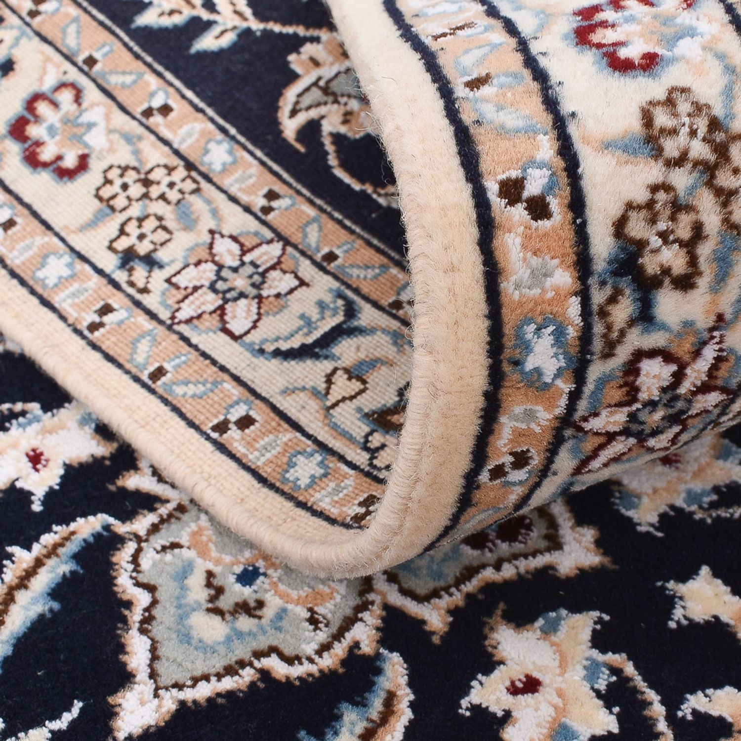 Tappeto corsia Tappeto Persero - Nain - Reale - 220 x 72 cm - blu scuro