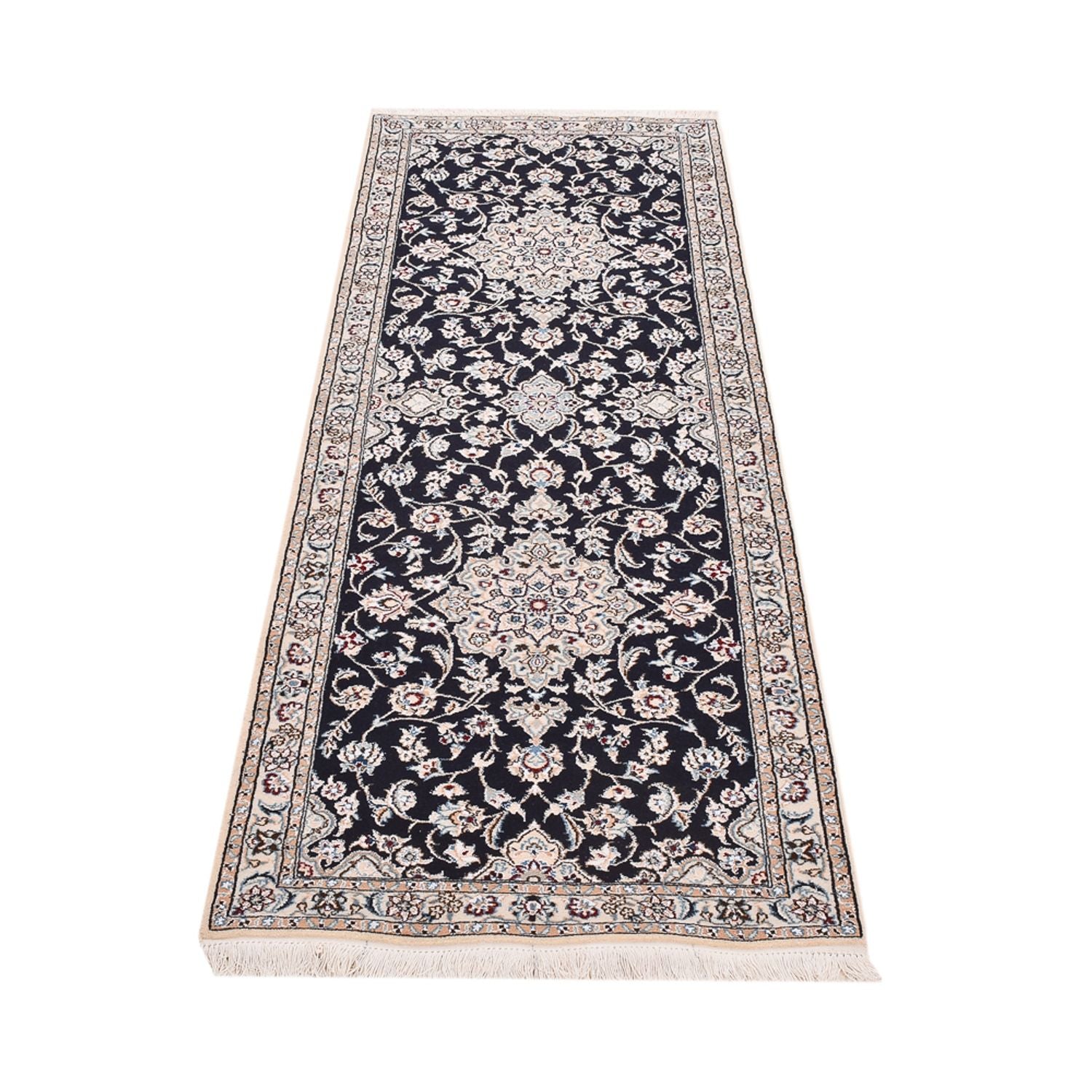 Tappeto corsia Tappeto Persero - Nain - Reale - 220 x 72 cm - blu scuro