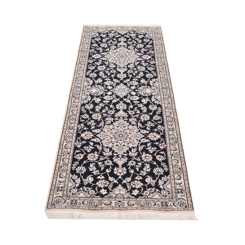 Tappeto corsia Tappeto Persero - Nain - Reale - 220 x 72 cm - blu scuro