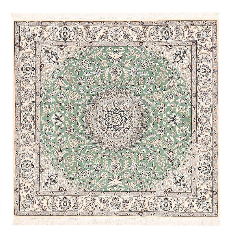 Tappeto Persero - Nain - Reale quadrato  - 152 x 149 cm - verde chiaro