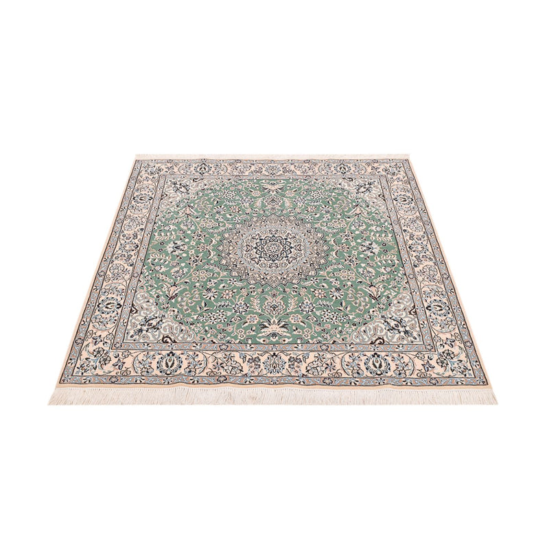 Tappeto Persero - Nain - Reale quadrato  - 152 x 149 cm - verde chiaro