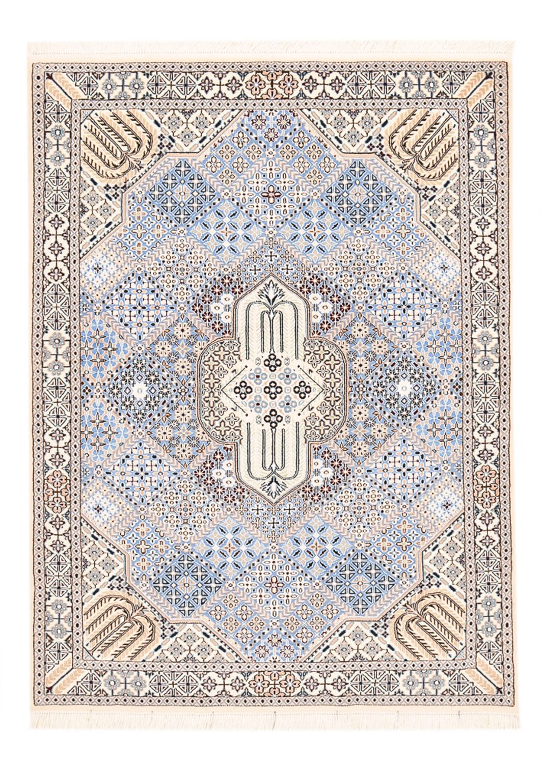 Tappeto Persero - Nain - Reale - 195 x 137 cm - blu chiaro