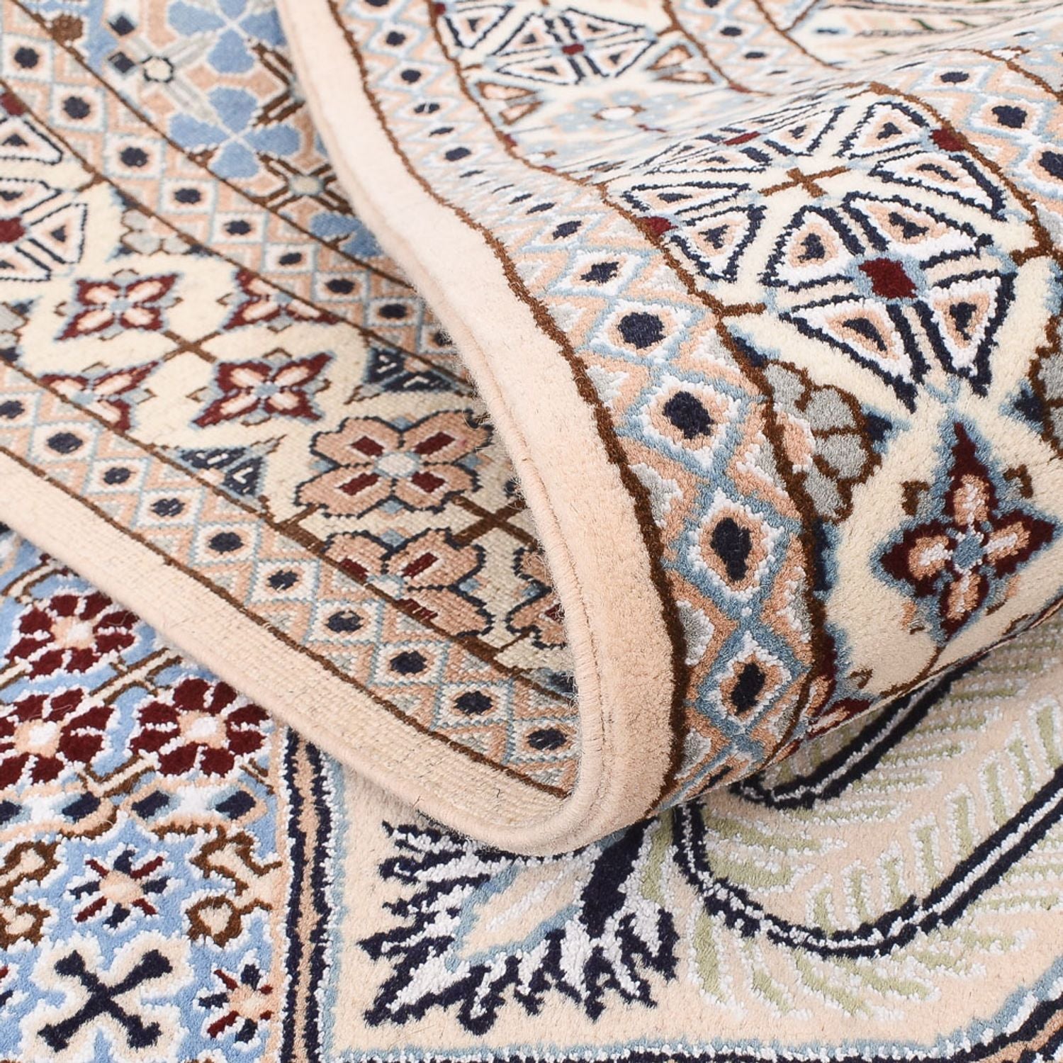 Tappeto Persero - Nain - Reale - 195 x 137 cm - blu chiaro
