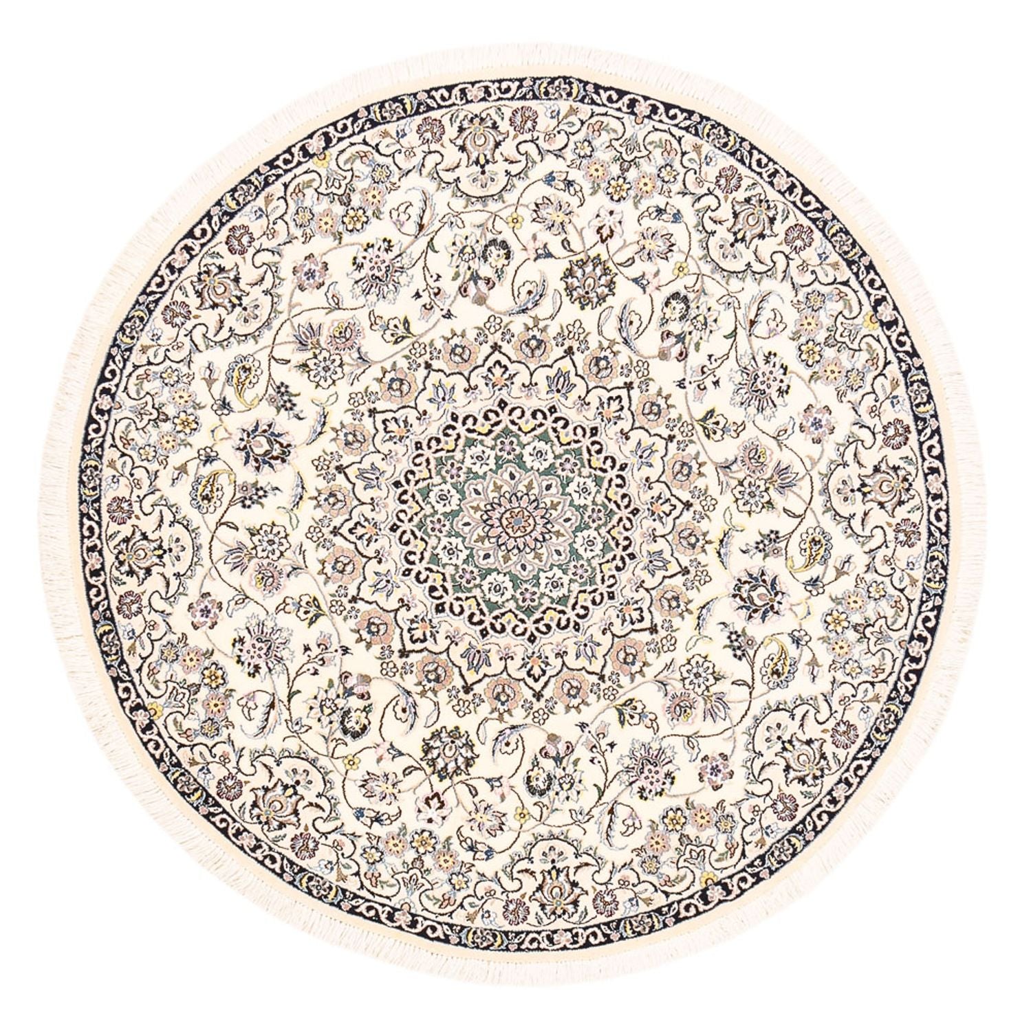 Tappeto Persero - Nain - Reale rotondo  - 152 x 152 cm - crema