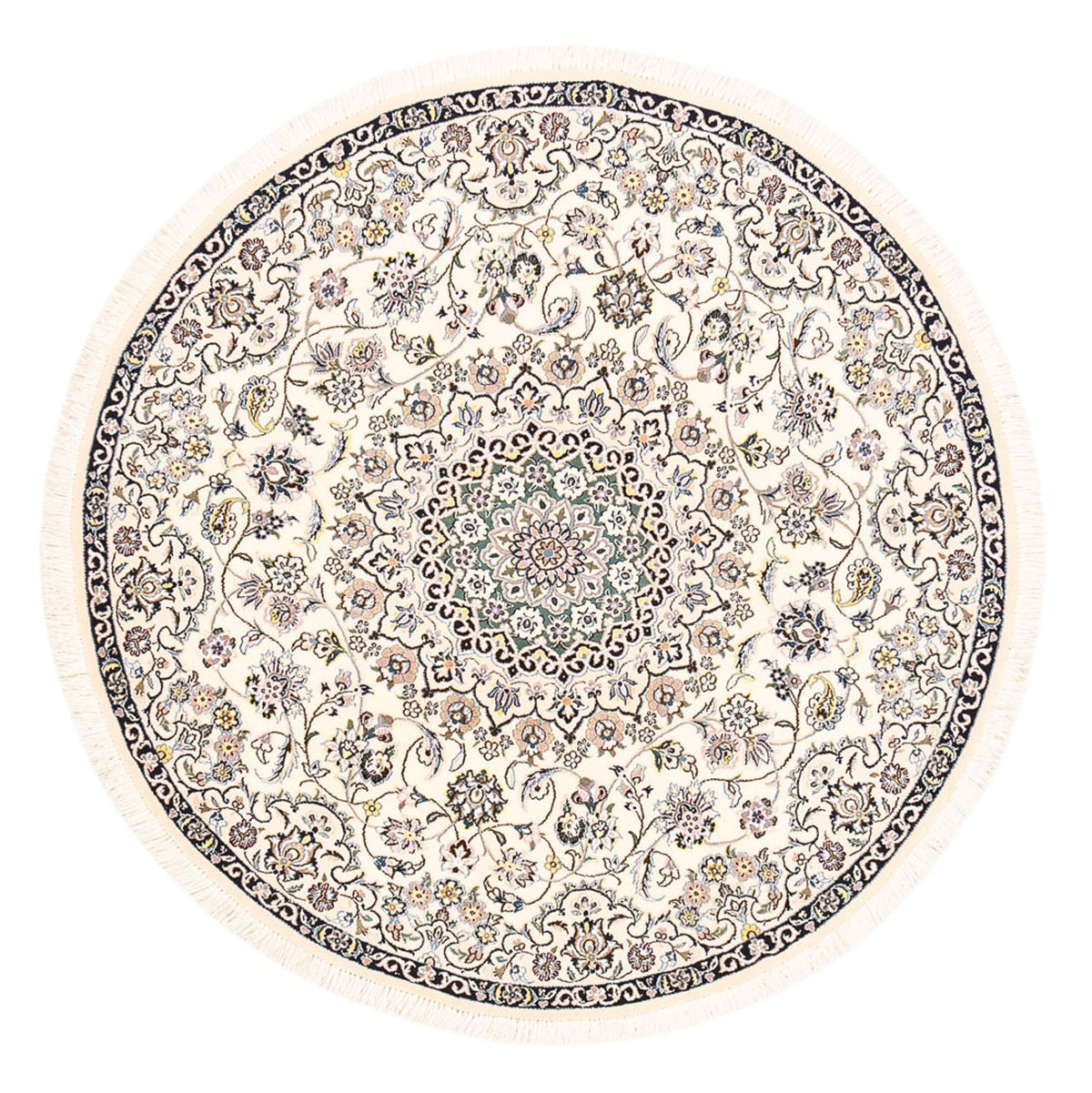 Tappeto Persero - Nain - Reale rotondo  - 152 x 152 cm - crema