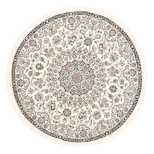 Tappeto Persero - Nain - Reale rotondo  - 152 x 152 cm - crema