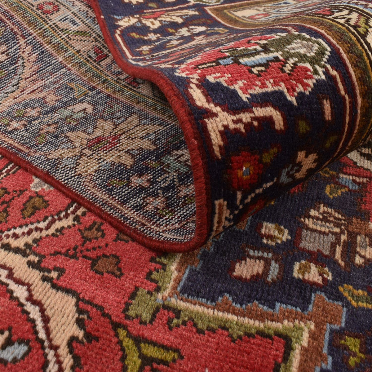 Tappeto Persero - Tabriz - 253 x 177 cm - rosso