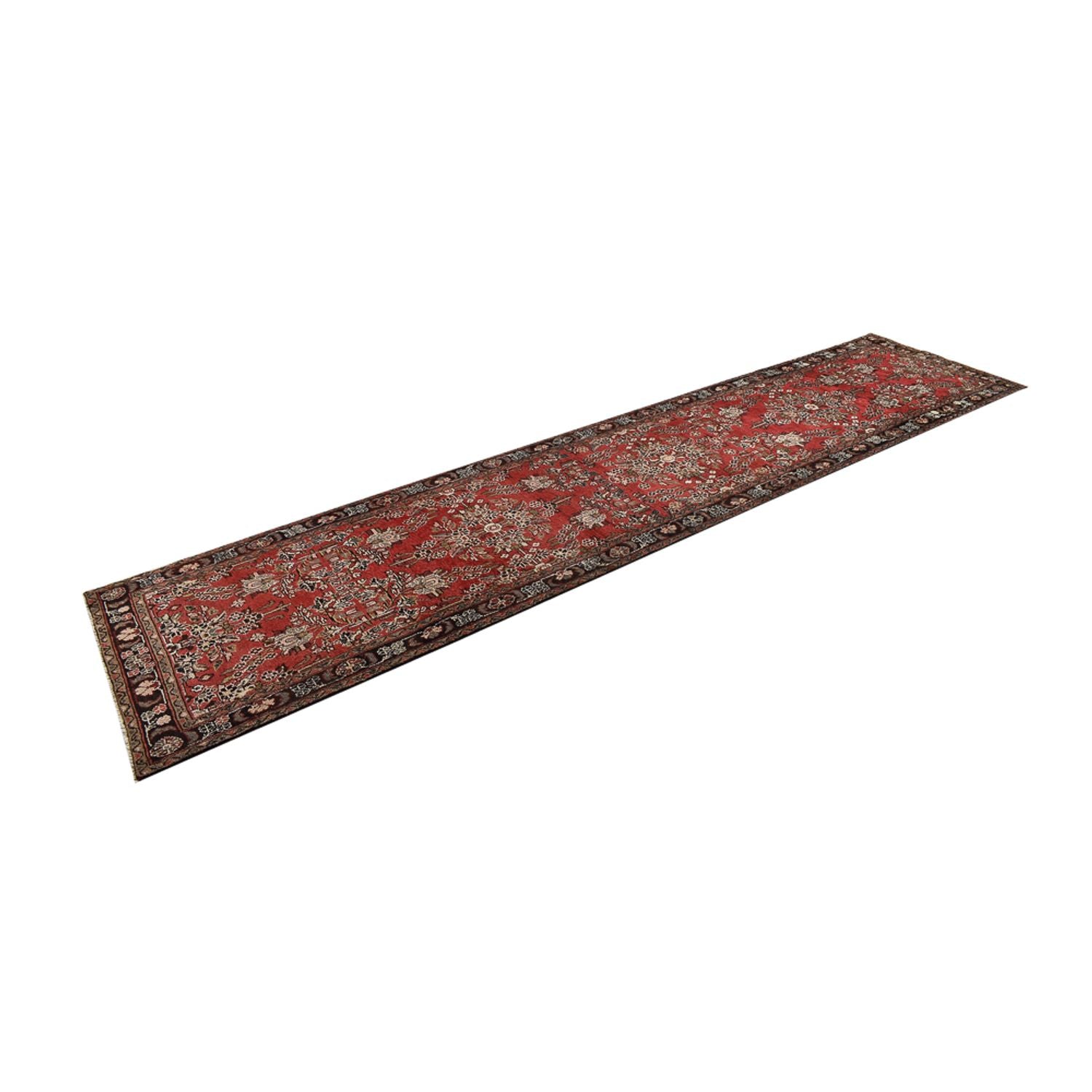 Tappeto corsia Tappeto Persero - Tabriz - 433 x 95 cm - rosso