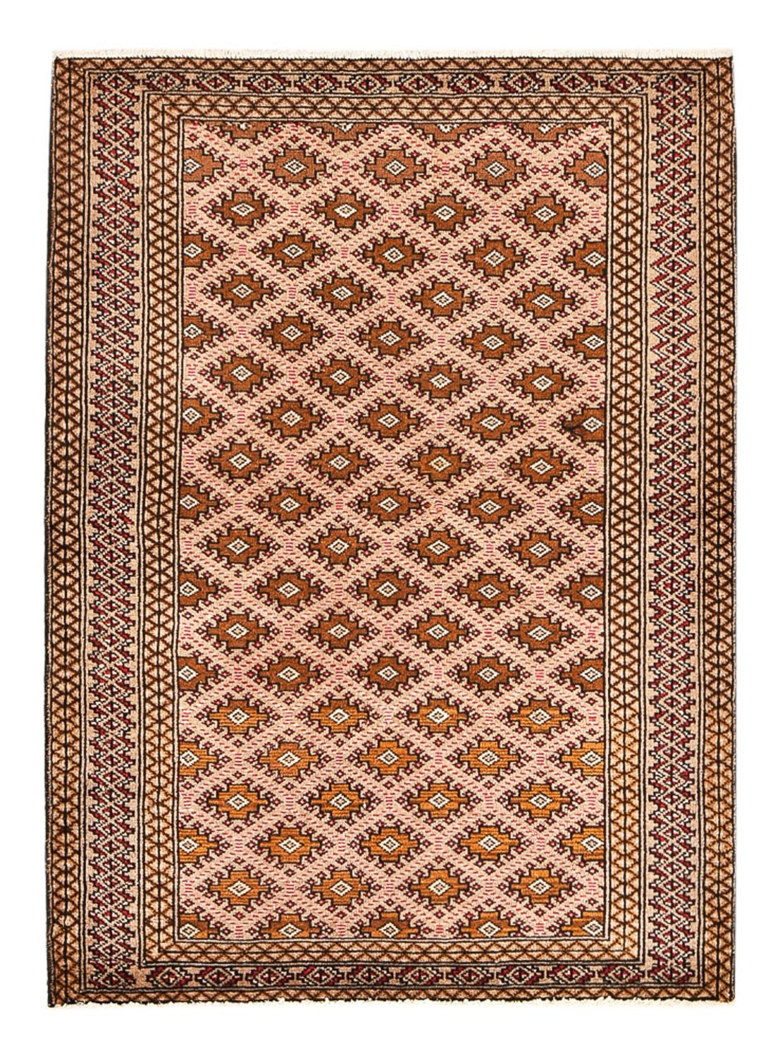 Tappeto Turkaman - 132 x 97 cm - rosso chiaro