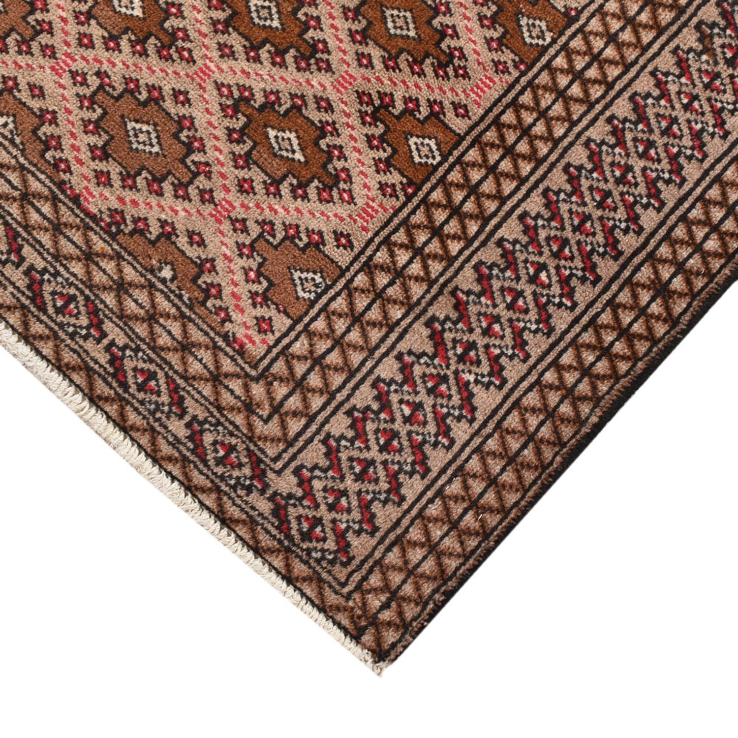 Tappeto Turkaman - 132 x 97 cm - rosso chiaro