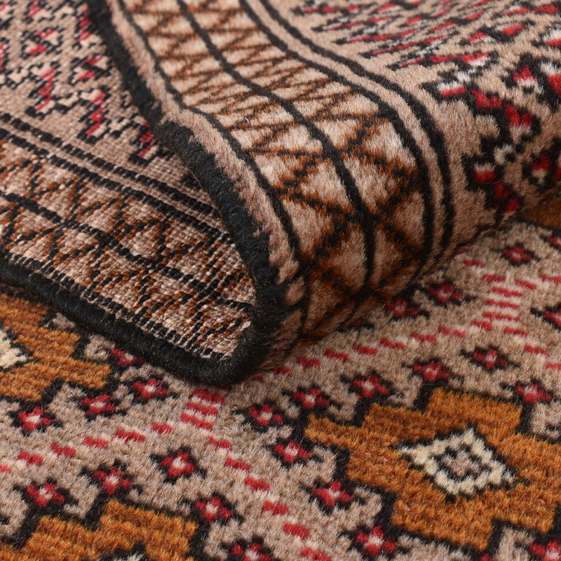 Tappeto Turkaman - 132 x 97 cm - rosso chiaro