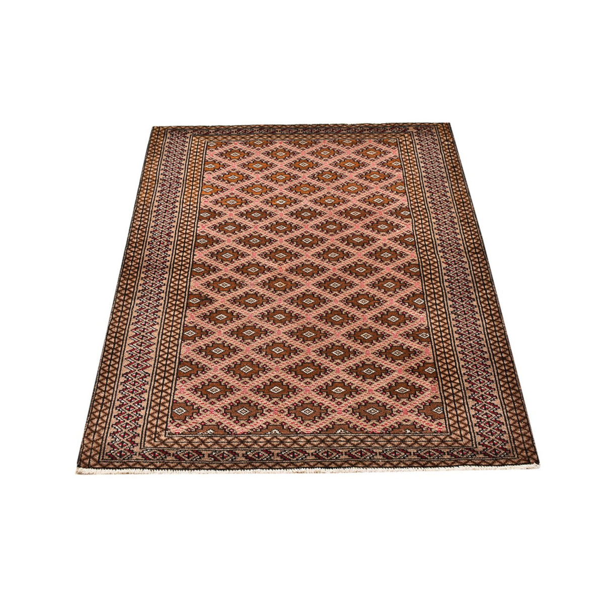 Tappeto Turkaman - 132 x 97 cm - rosso chiaro