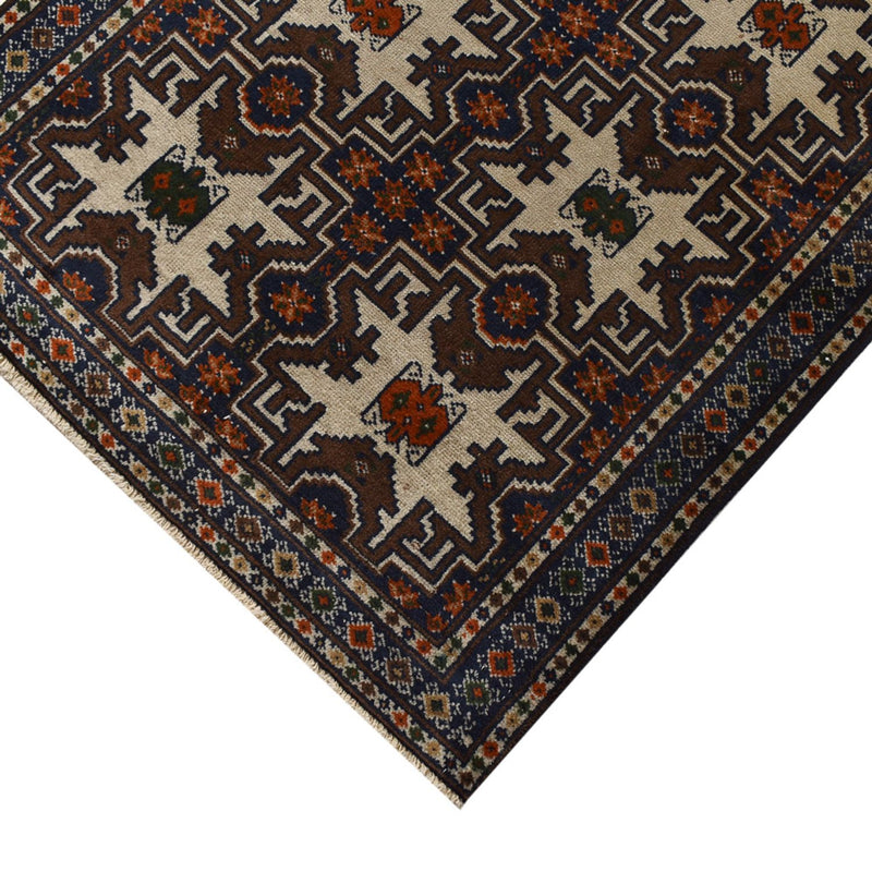 Tappeto corsia Tappeto Turkaman - 366 x 79 cm - beige scuro