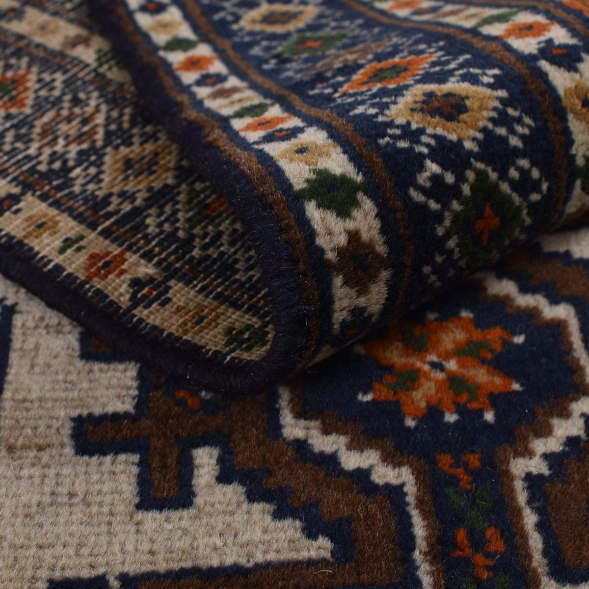 Tappeto corsia Tappeto Turkaman - 366 x 79 cm - beige scuro