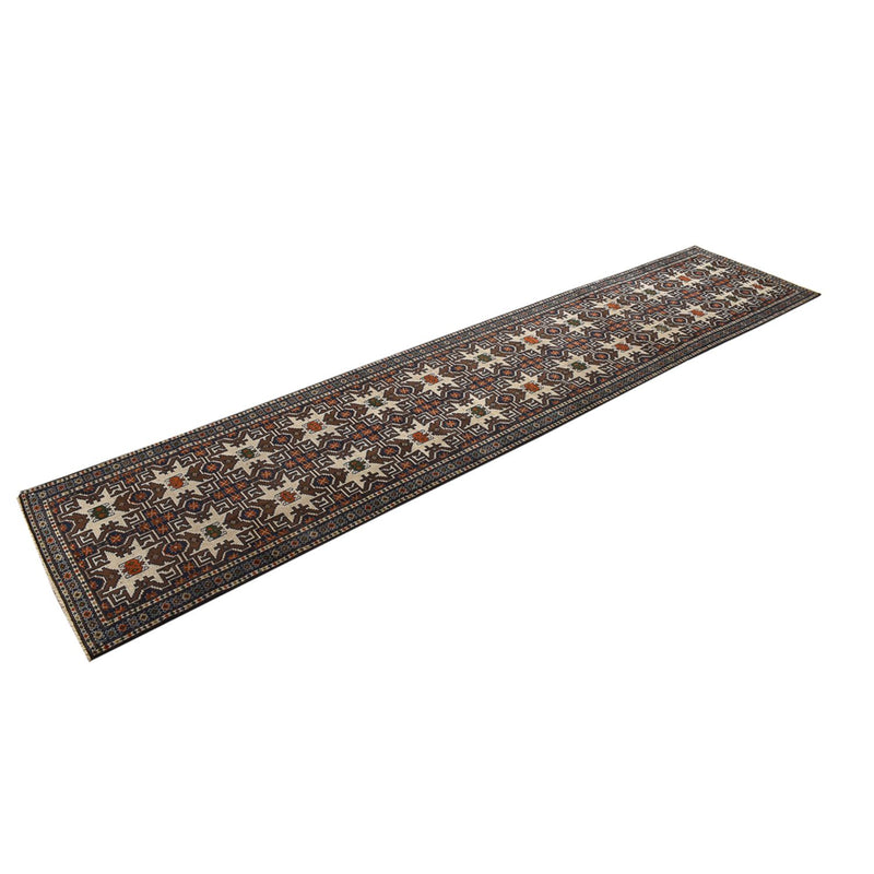 Tappeto corsia Tappeto Turkaman - 366 x 79 cm - beige scuro