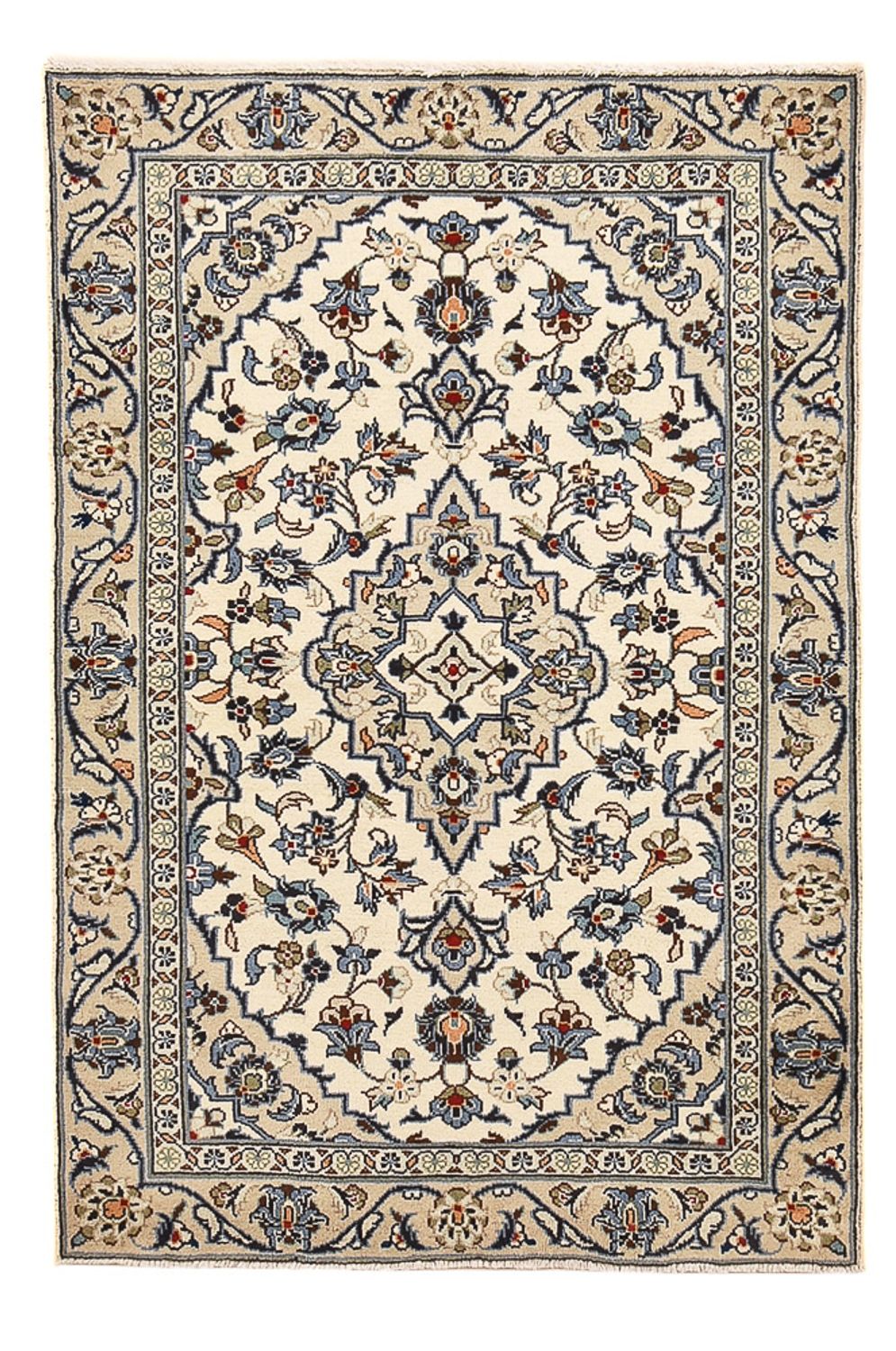 Tappeto Persero - Keshan - 140 x 92 cm - grigio chiaro