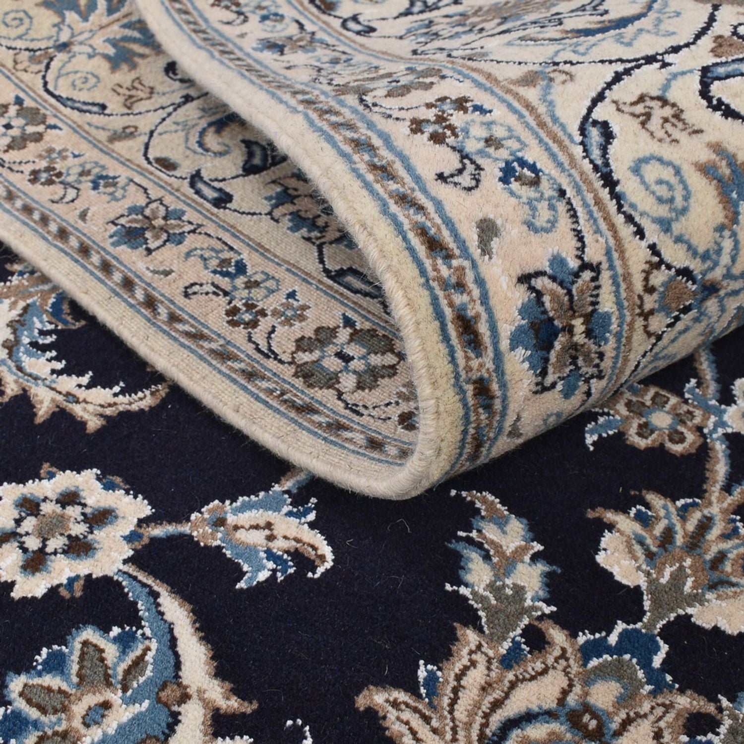 Tappeto Persero - Nain - 290 x 193 cm - blu scuro