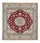 Tappeto Persero - Nain quadrato  - 197 x 195 cm - rosso