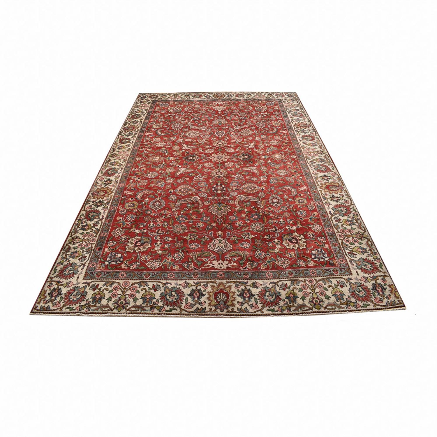 Tappeto Persero - Tabriz - 322 x 209 cm - rosso