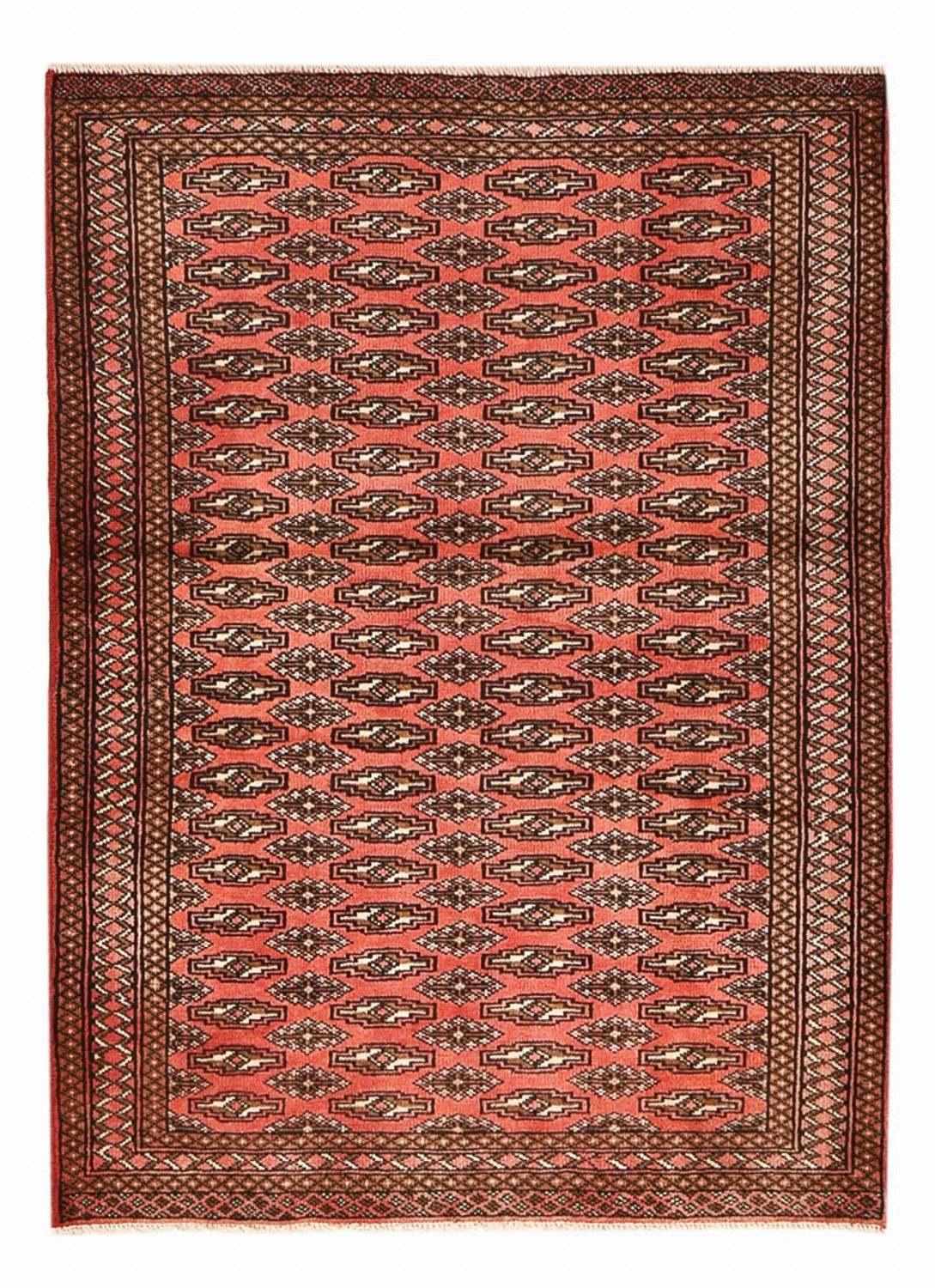 Tappeto Turkaman - 131 x 100 cm - rosso chiaro