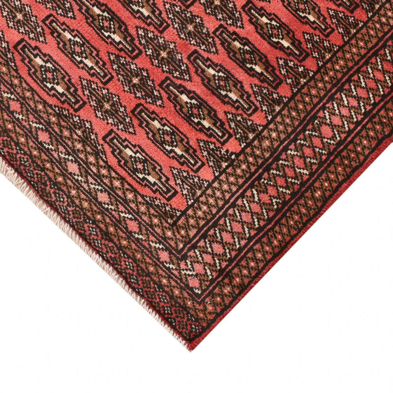Tappeto Turkaman - 131 x 100 cm - rosso chiaro