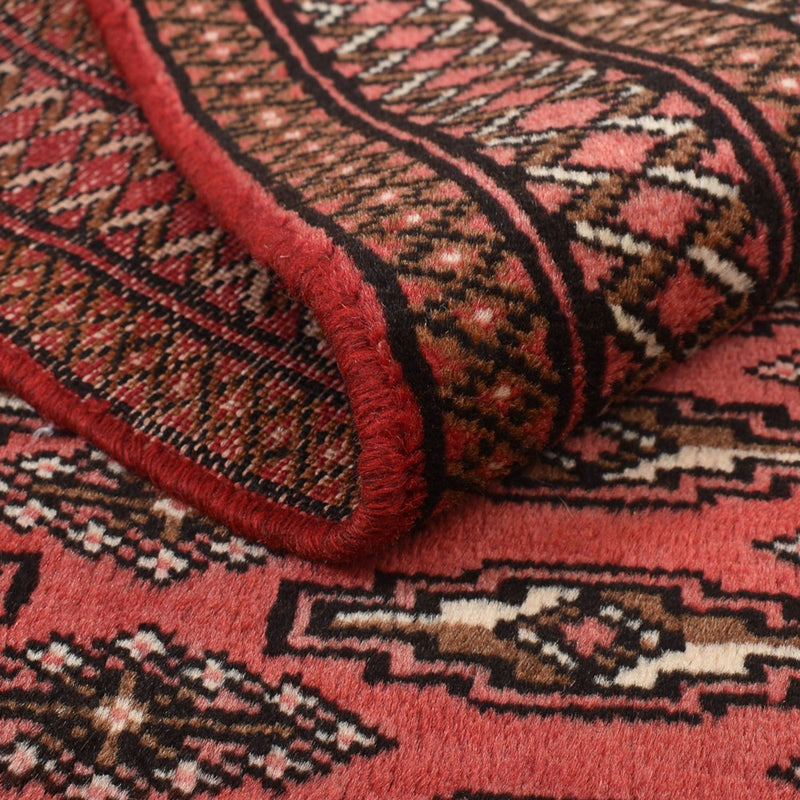Tappeto Turkaman - 131 x 100 cm - rosso chiaro