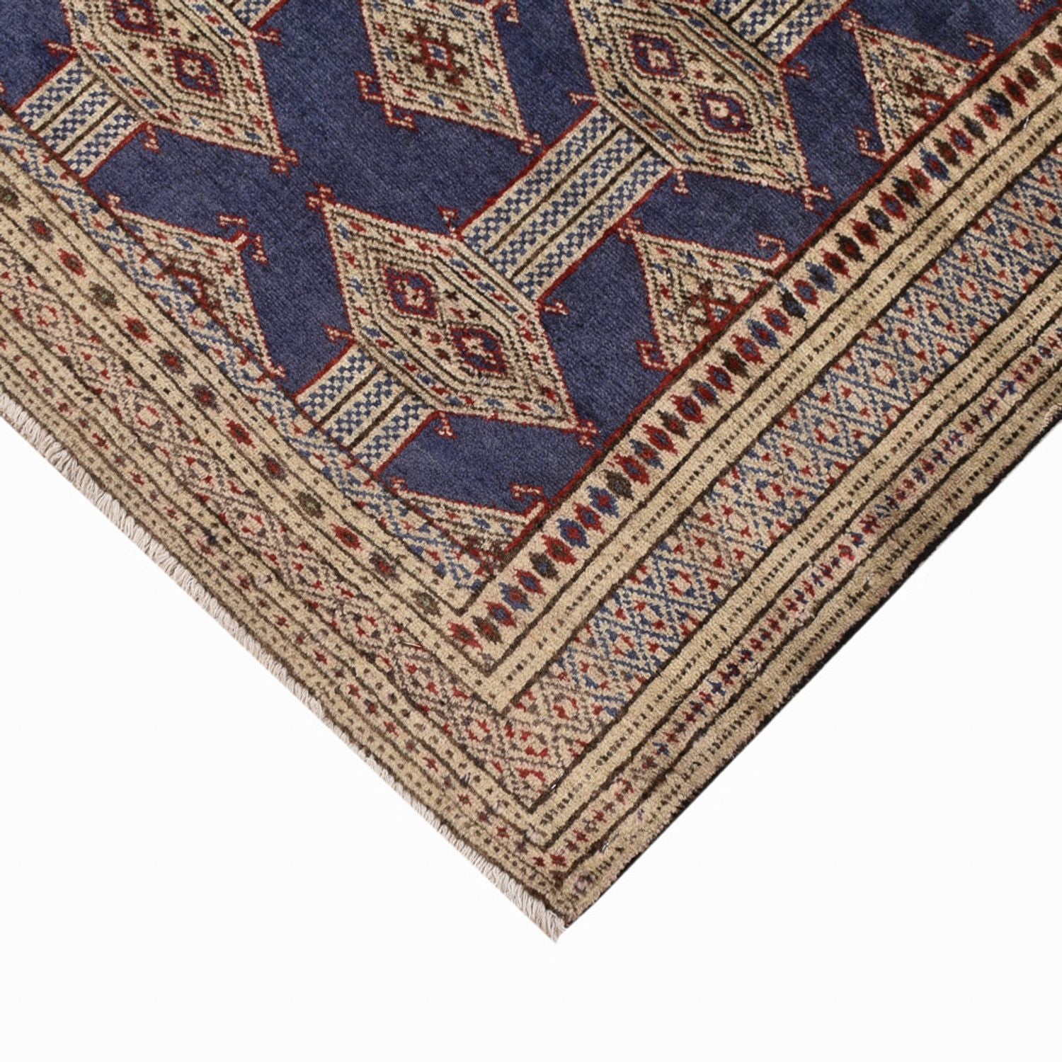 Tappeto Turkaman - 136 x 101 cm - blu scuro