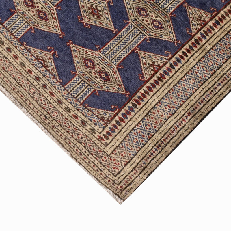 Tappeto Turkaman - 136 x 101 cm - blu scuro