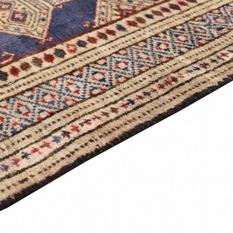 Tappeto Turkaman - 136 x 101 cm - blu scuro