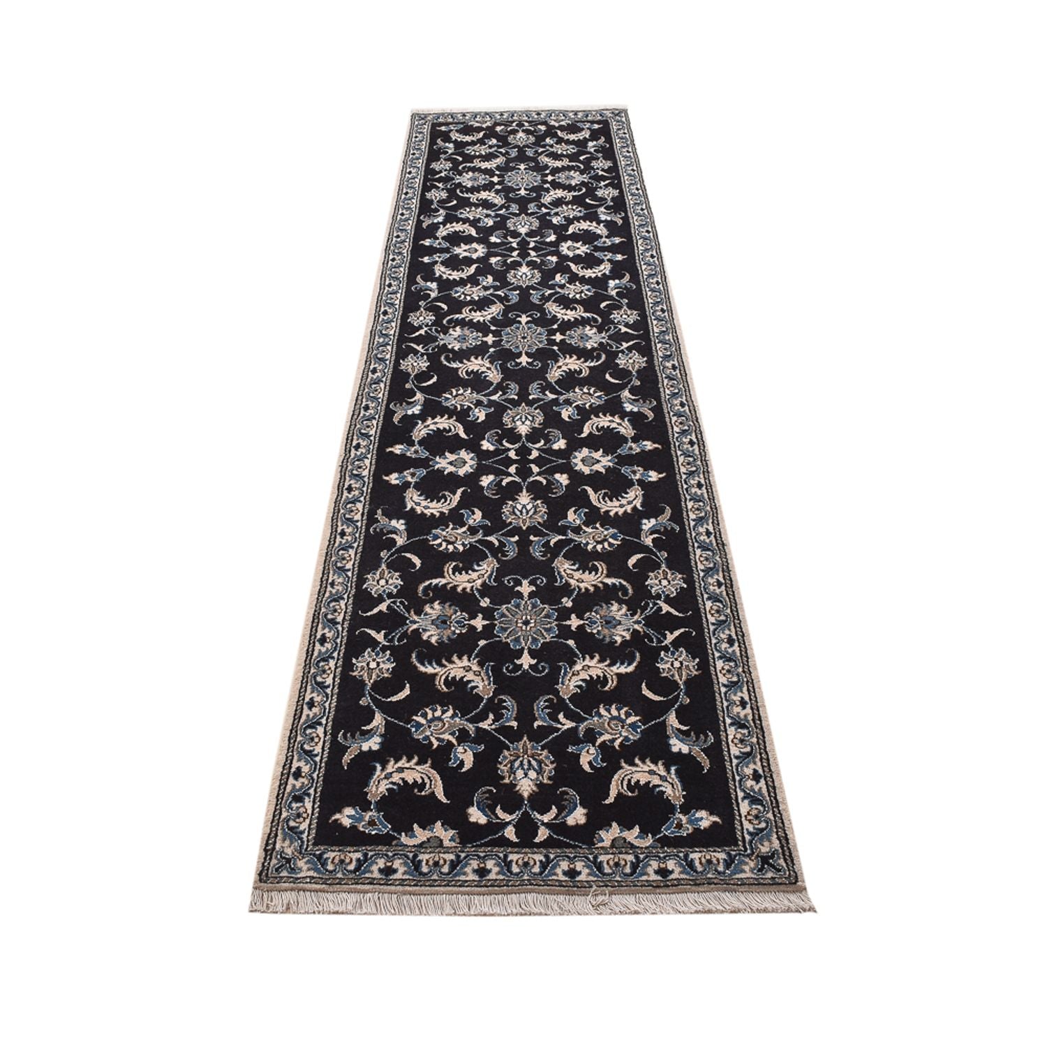 Tappeto corsia Tappeto Persero - Nain - 292 x 78 cm - blu scuro
