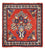 Tappeto Persero - Nomade quadrato  - 53 x 53 cm - rosso