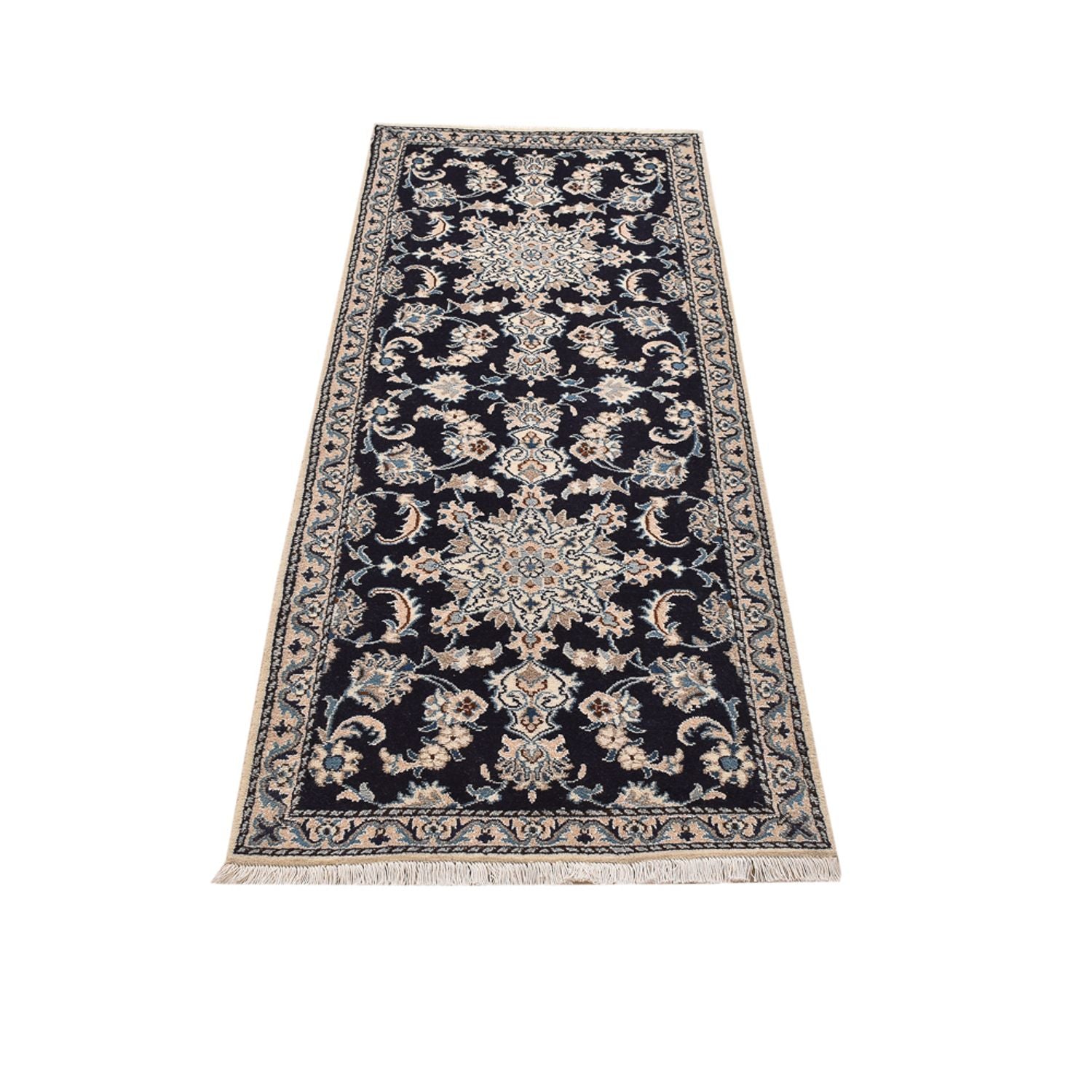 Tappeto corsia Tappeto Persero - Nain - 189 x 75 cm - blu scuro