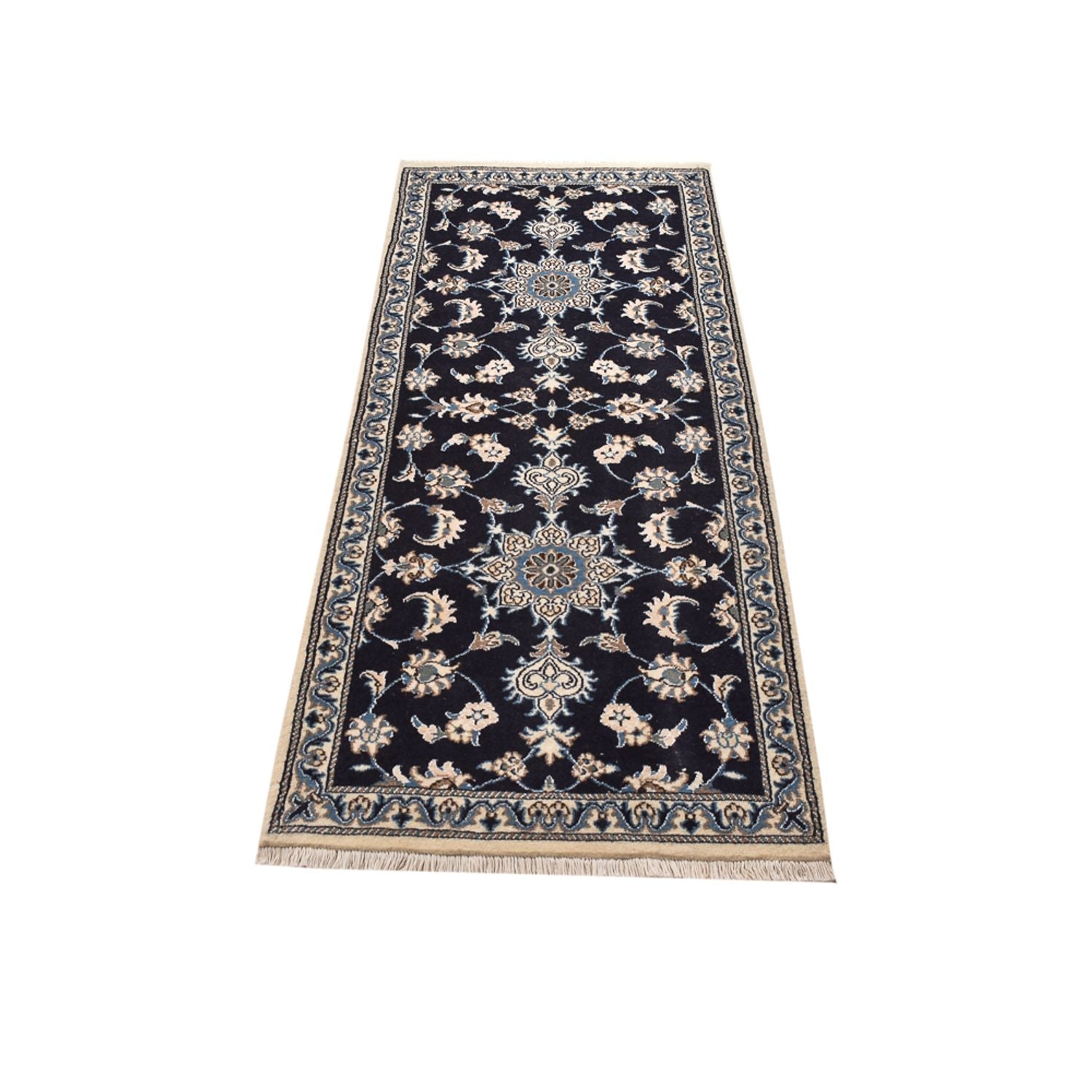 Tappeto corsia Tappeto Persero - Nain - 200 x 79 cm - blu scuro