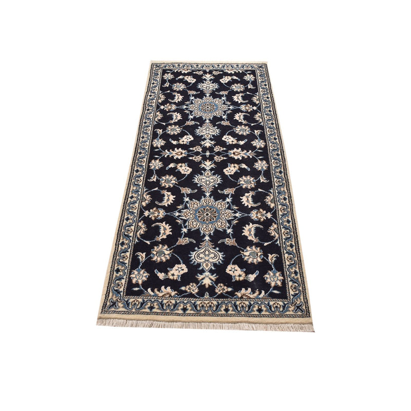 Tappeto corsia Tappeto Persero - Nain - 200 x 79 cm - blu scuro