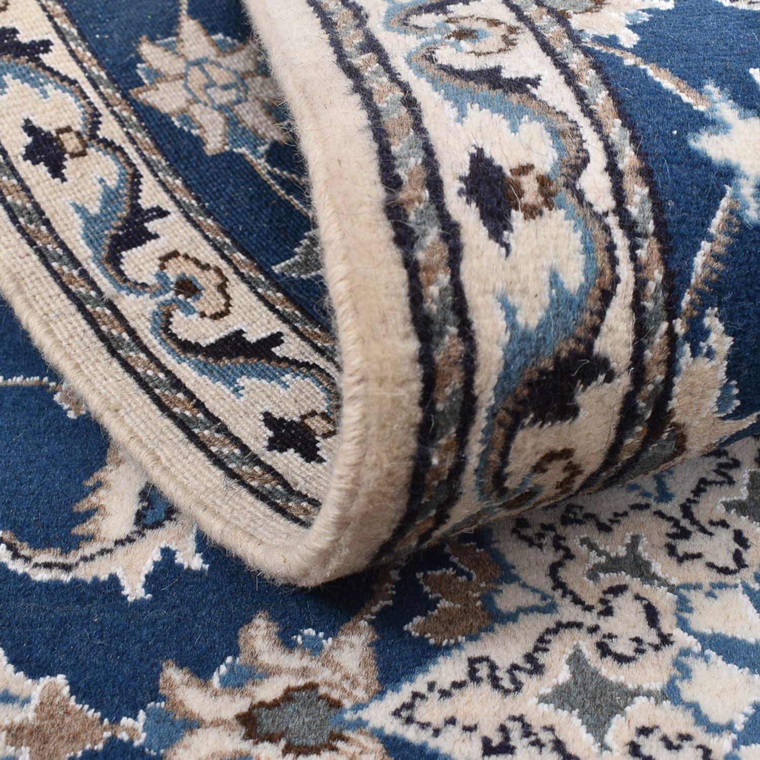 Tappeto corsia Tappeto Persero - Nain - 197 x 76 cm - blu scuro