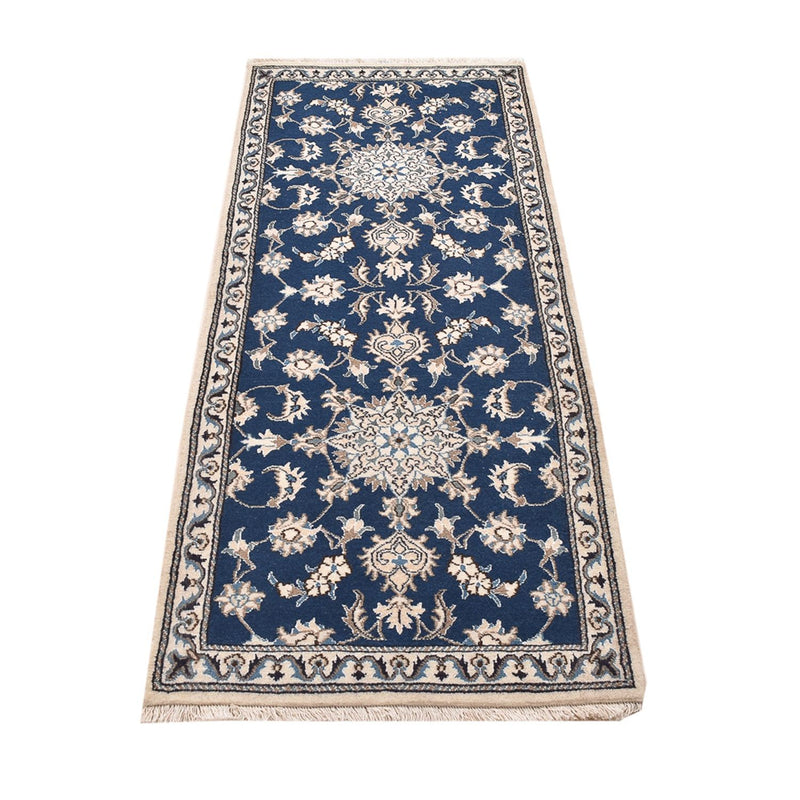 Tappeto corsia Tappeto Persero - Nain - 197 x 76 cm - blu scuro
