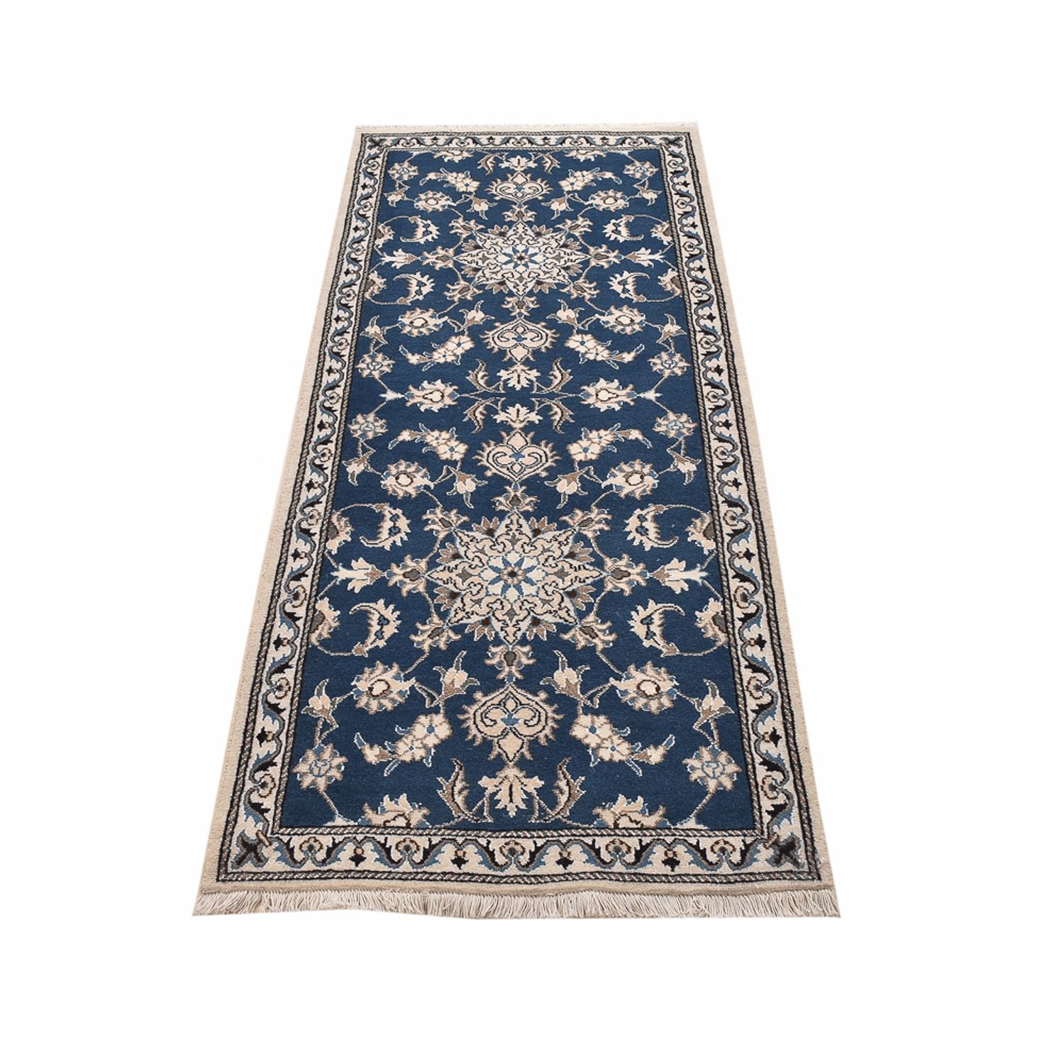 Tappeto corsia Tappeto Persero - Nain - 195 x 77 cm - blu mare