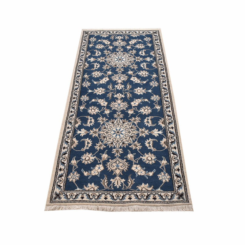 Tappeto corsia Tappeto Persero - Nain - 195 x 77 cm - blu mare