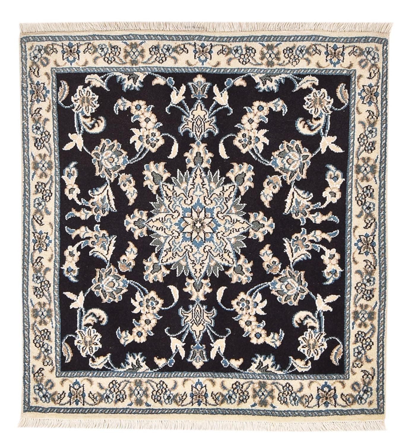 Tappeto corsia Tappeto Persero - Nain - 100 x 93 cm - blu scuro