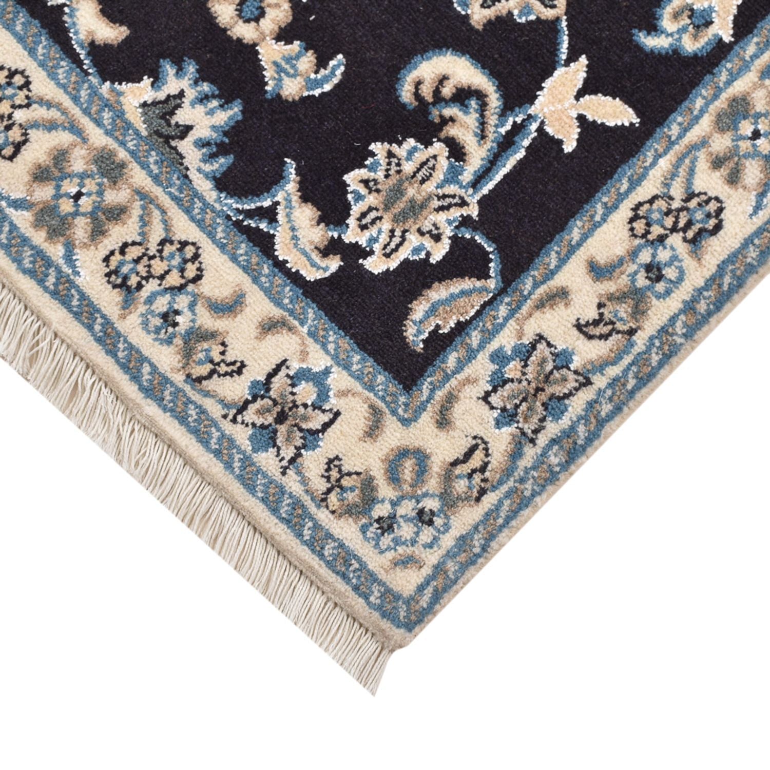 Tappeto corsia Tappeto Persero - Nain - 100 x 93 cm - blu scuro