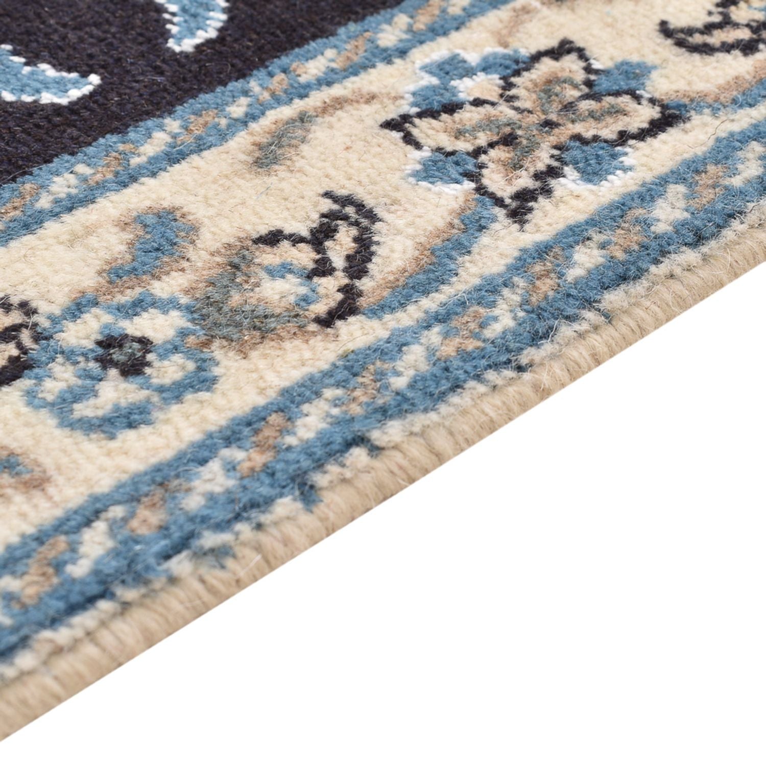 Tappeto corsia Tappeto Persero - Nain - 100 x 93 cm - blu scuro