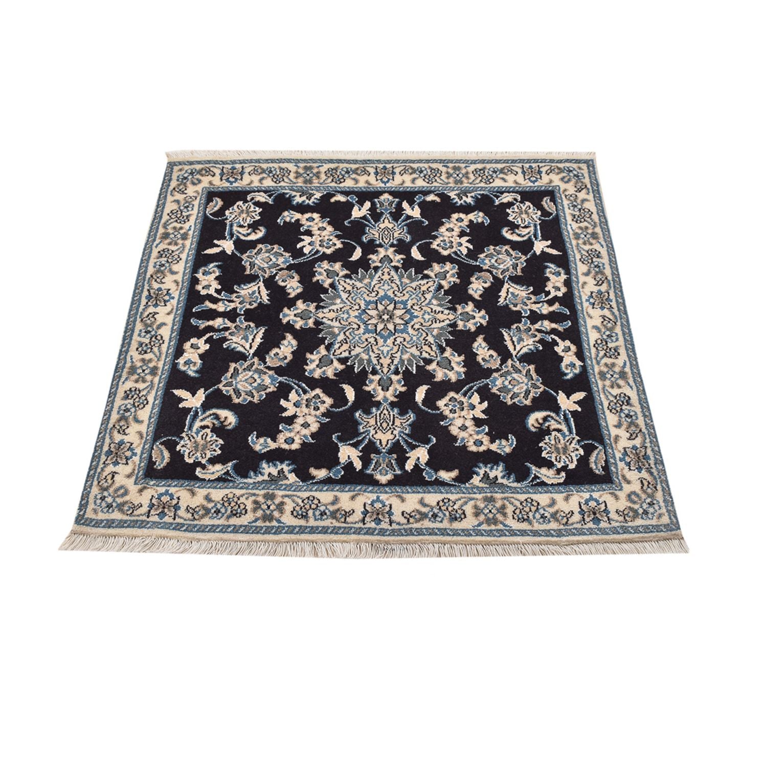 Tappeto corsia Tappeto Persero - Nain - 100 x 93 cm - blu scuro