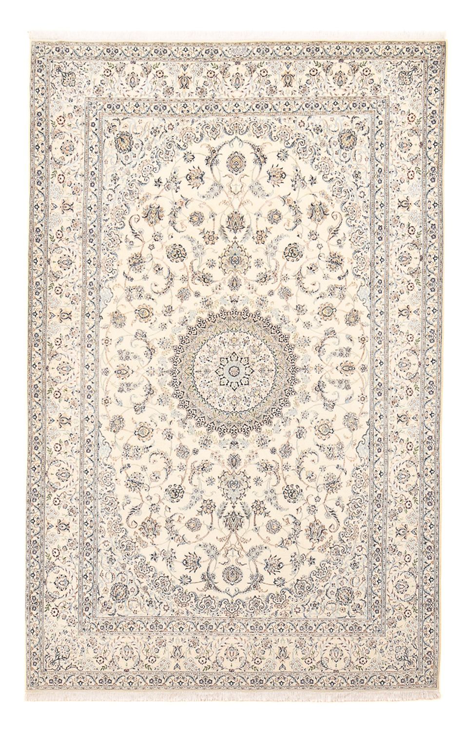 Tappeto Persero - Nain - Reale - 305 x 205 cm - grigio chiaro