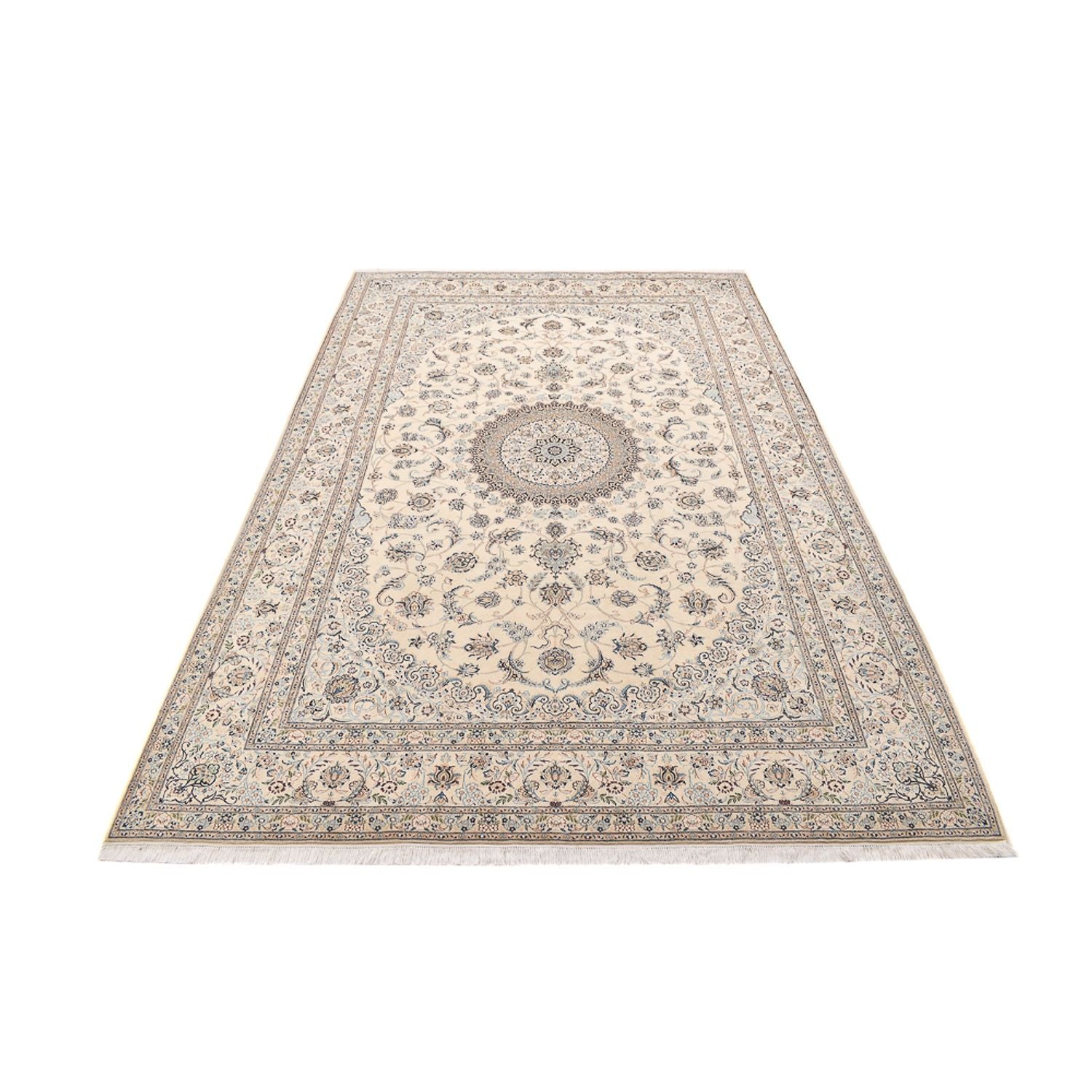Tappeto Persero - Nain - Reale - 305 x 205 cm - grigio chiaro