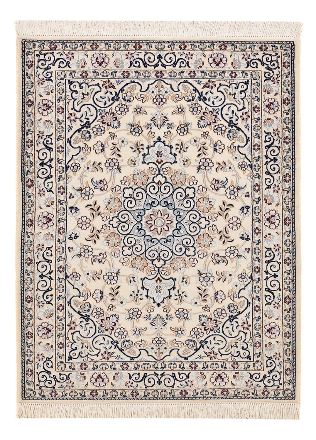 Tappeto Persero - Nain - Reale - 105 x 81 cm - grigio chiaro
