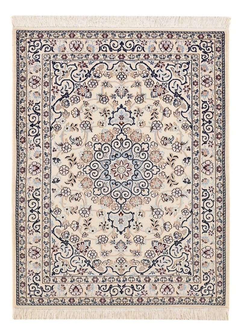 Tappeto Persero - Nain - Reale - 105 x 81 cm - grigio chiaro