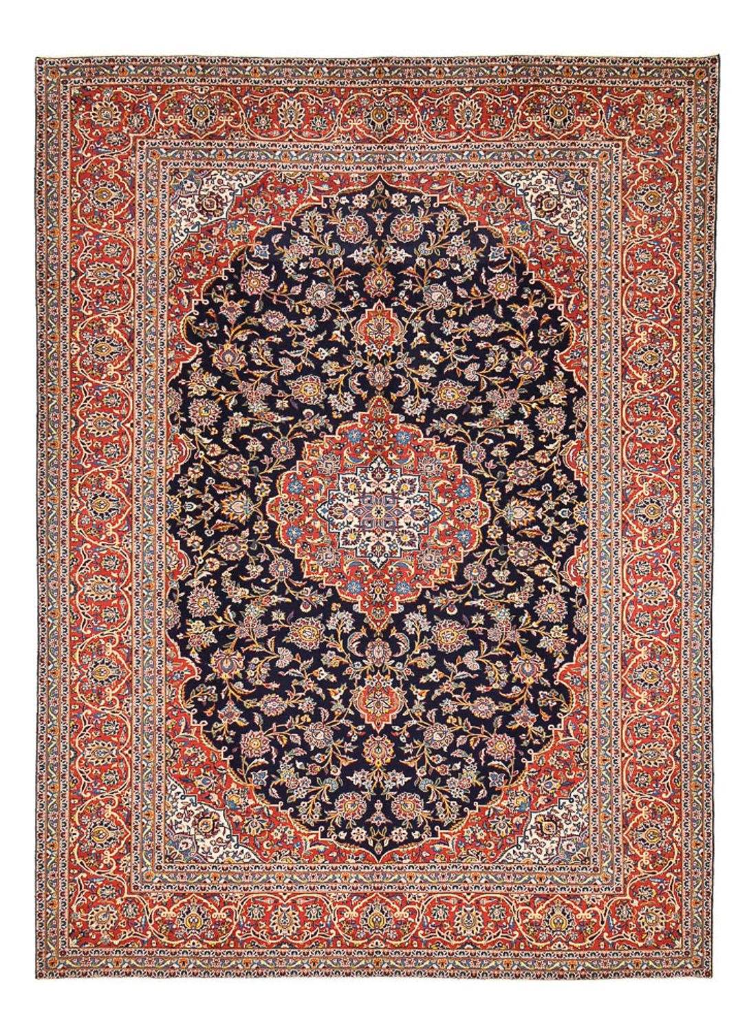 Tappeto Persero - Keshan - 398 x 295 cm - blu scuro