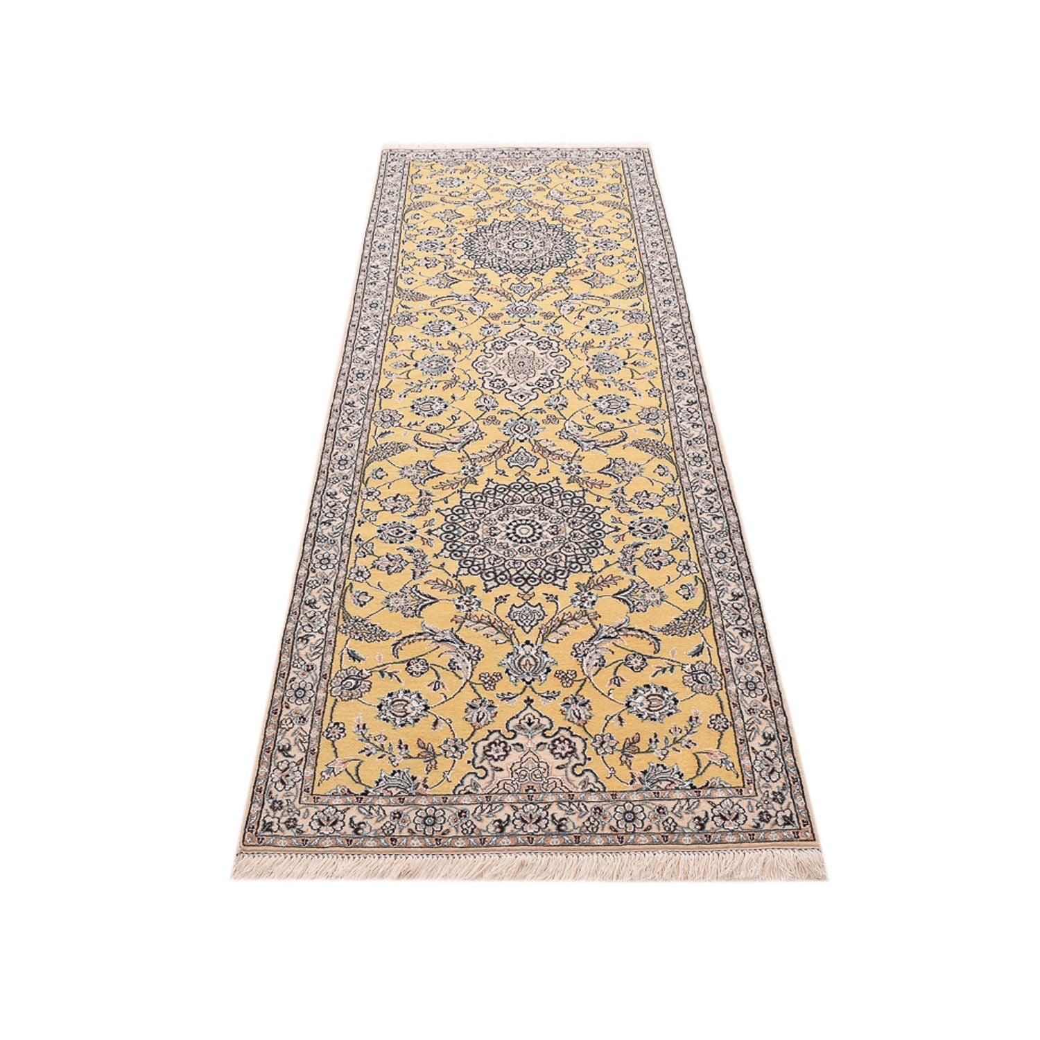 Tappeto corsia Tappeto Persero - Nain - Reale - 273 x 88 cm - giallo