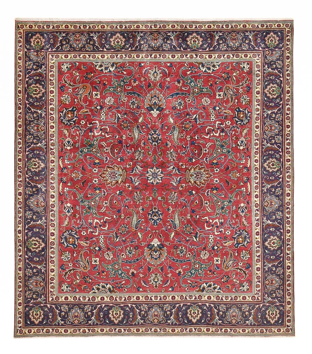 Tappeto Persero - Tabriz forma speciale  - 348 x 307 cm - rosso