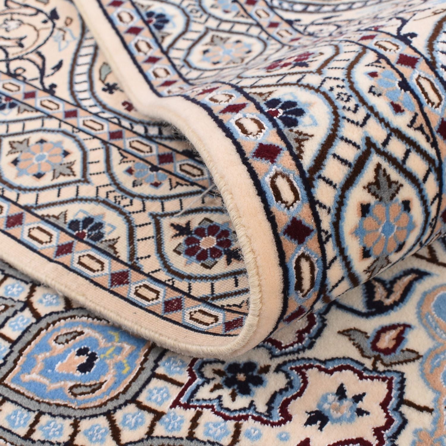 Tappeto Persero - Nain - Premio - 314 x 253 cm - blu chiaro